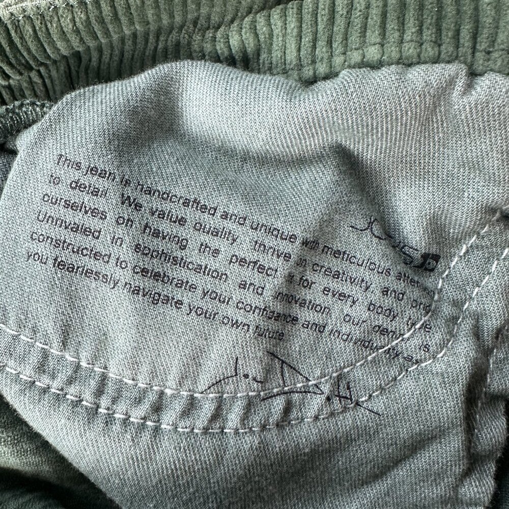 Joe's Jeans The Molly High Waist Flare Corduroy Striped Green Pants - 4 - Picture 5 of 7